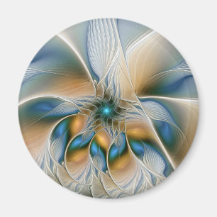 Soaring, Abstract Fantasy Fractal Art With Blue Magnet
