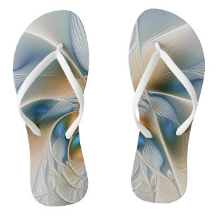 Soaring, Abstract Fantasy Fractal Art With Blue Thongs