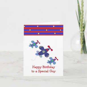 Soaring Aeroplane Birthday Wishes Card