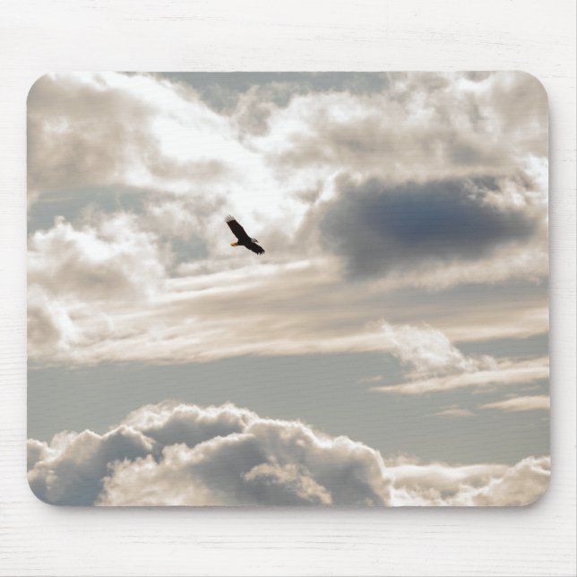 Soaring Bald Eagle Mouse Pad (Front)