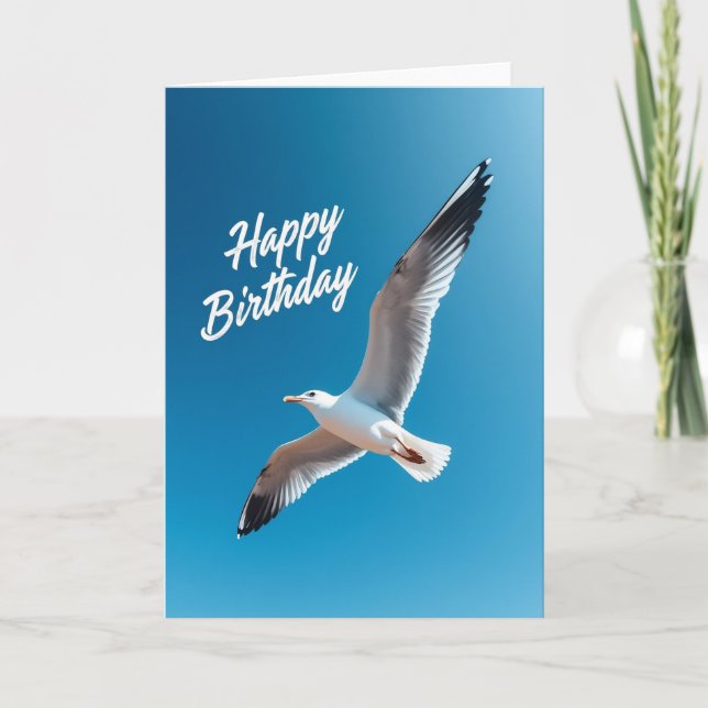 Soaring Bird Birthday Card (Front)
