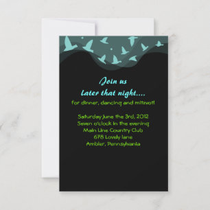 SOARING BIRDS Bar or Bat Mitzvah Party Card