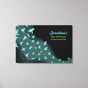 SOARING BIRDS Bat Bar Mitzvah Sign In Memory Board
