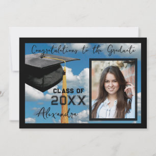 Soaring Blue Sky Graduation Announcement