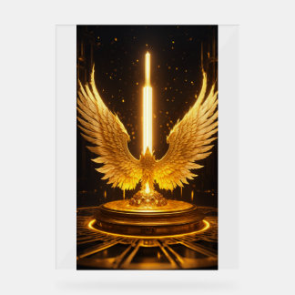 Soaring Crystal Eagle: Embrace the Power of Transf Acrylic Sign