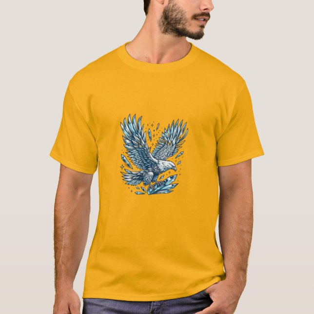 Soaring Crystal Eagle – Symbol of Transformation  T-Shirt (Front)