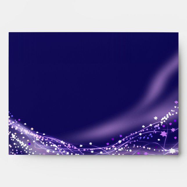 Soaring Dove Bat Bar Mitzvah purple Envelope (Front)