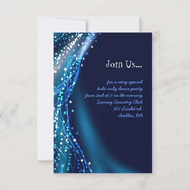 Soaring Dove Bat Bar Mitzvah Reception Party Card (Front)