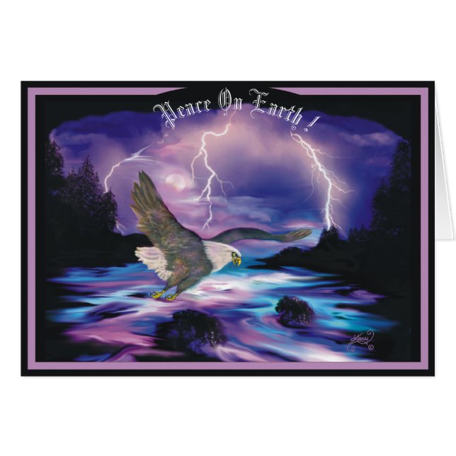 Soaring Eagle Spreading Peace On Earth (Front Horizontal)