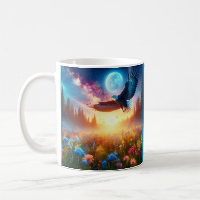 Soaring Eagle's Dawn Horizon Coffee Mug (Left)