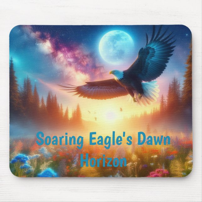 Soaring Eagle's Dawn Horizon Mouse Pad (Front)