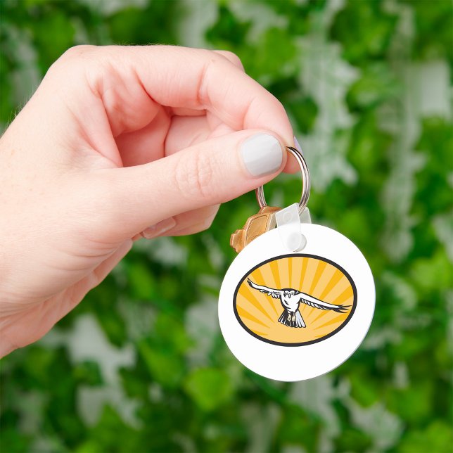 Soaring Falcon Bold Bird of Prey Key Ring (Creator Uploaded)