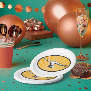 Soaring Falcon Bold Bird of Prey Paper Plate