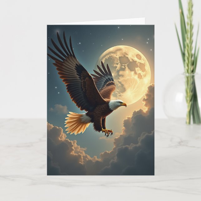 Soaring Fathers Day Raptor Card (Front)