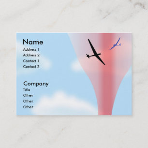 Soaring Gliding Sailplane Glider chubby Business Card