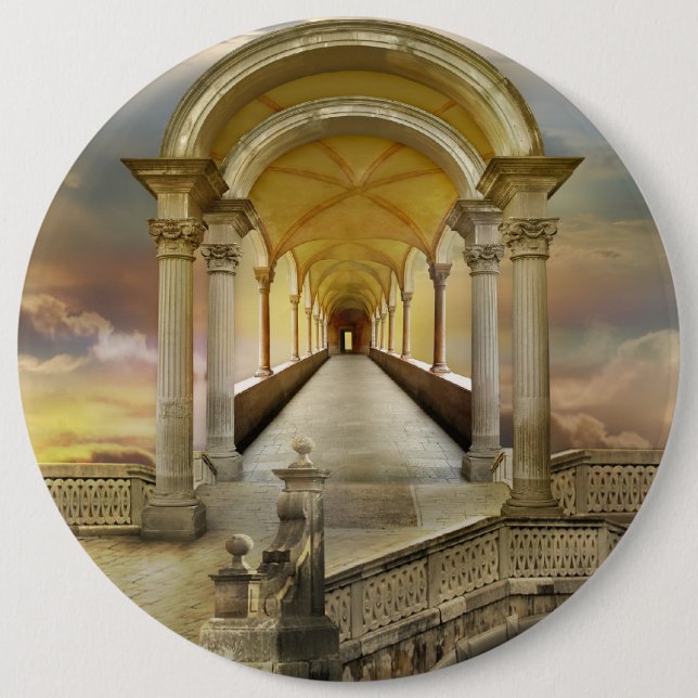 Soaring in heavens 6 cm round badge (Front)