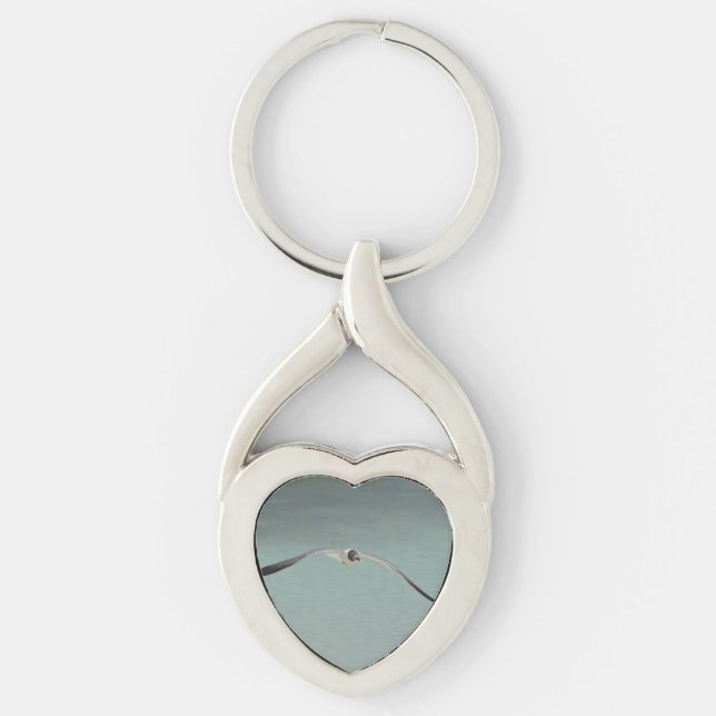 Soaring Laughing Gull Key Ring (Front)