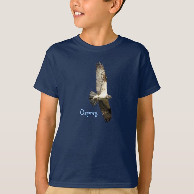 Soaring Osprey Fish Hawk Kids T-Shirt (Front)