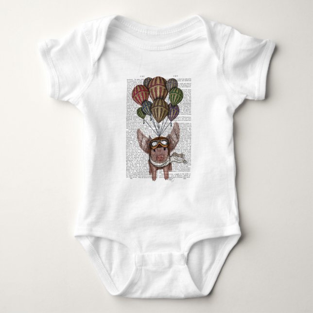 Soaring Pig Baby Bodysuit (Front)