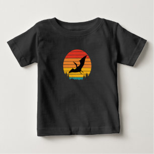 Soaring Sunset with a Pterodactyl Baby T-Shirt