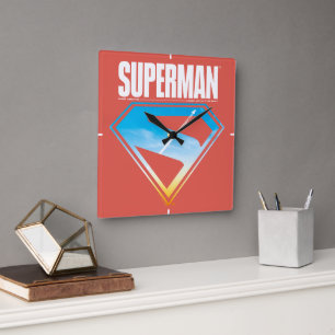 Soaring Through the S-Shield Square Wall Clock