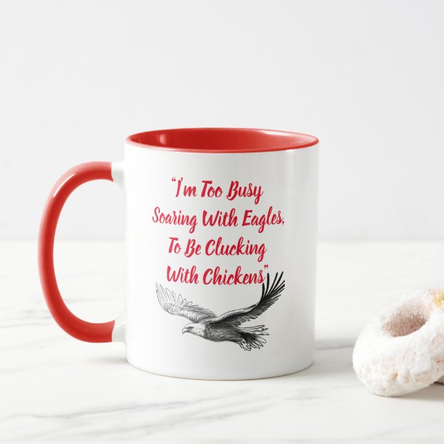 "Soaring With Eagles" Mug (With Donut)