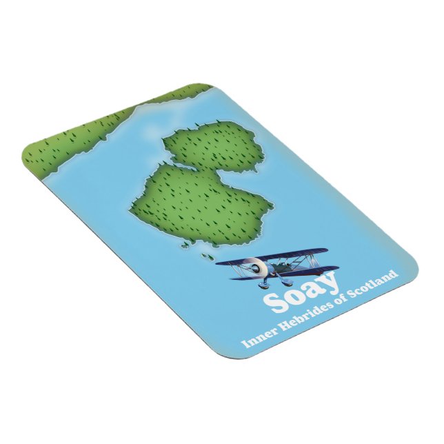 Soay Inner Hebrides of Scotland map Magnet (Right Side)