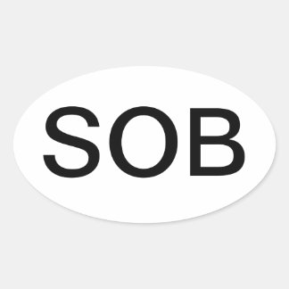 SOB OVAL STICKER