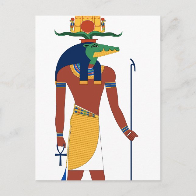 Sobek Crocodile  God Postcard (Front)