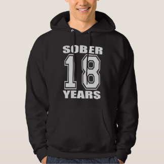 Sober 18 Years White on Dark Hoodie