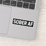 Sober AF<br><div class="desc">Sober AF sticker. Sobriety quotes for addiction recovery. Normalise sobriety and stay sober. Funny sober anniversary gift idea.</div>