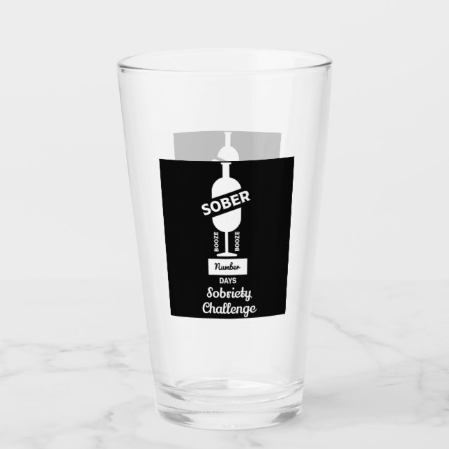Sober AF Alcoholic Addict Recovery   Large Coffee  Glass (Front)