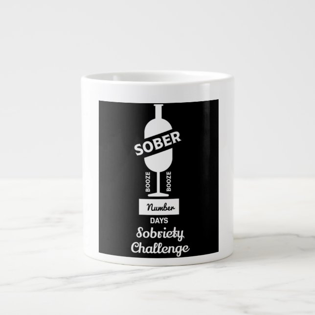 Sober AF Alcoholic Addict Recovery   Large Coffee Mug (Front)
