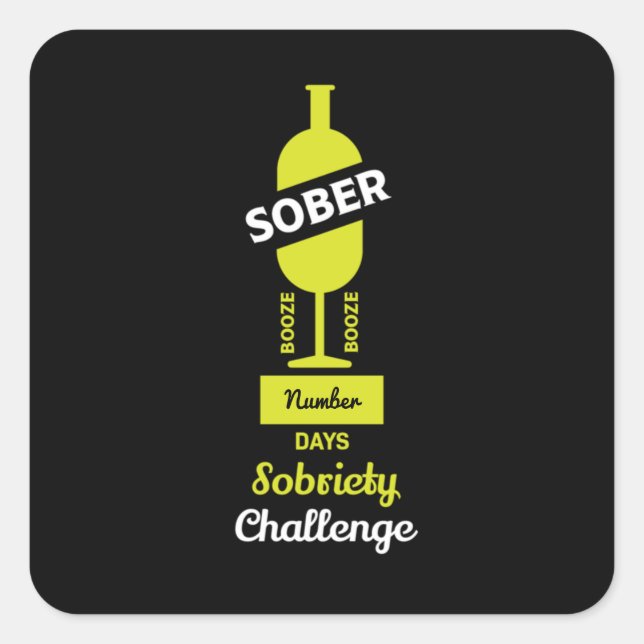 Sober AF Alcoholic Addict Recovery  Square Sticker (Front)