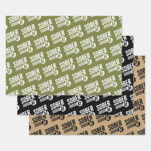 Sober AF - Recovery with Style and Attitude Wrapping Paper Sheet