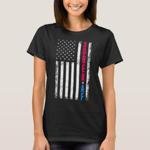 Sober Af Us Flag Support Sobriety Cause Recovery S T-Shirt