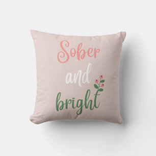 Sober And Bright, Feminine Girly Pink Christmas Cushion