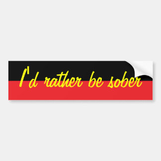sober bumper sticker