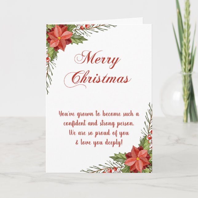 Sober Christmas card, Proud postcard (Front)