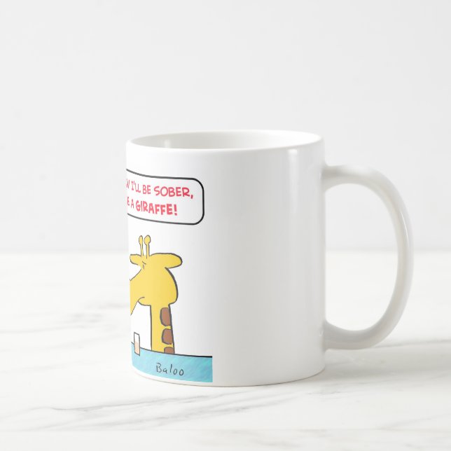 sober giraffe coffee mug (Right)