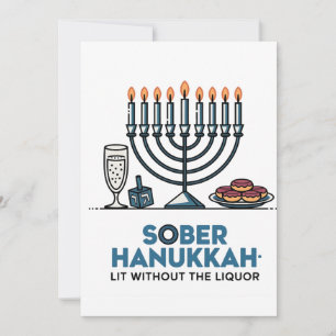 Sober Jew Hanukkah Lit Without The Liquor Jewish Invitation