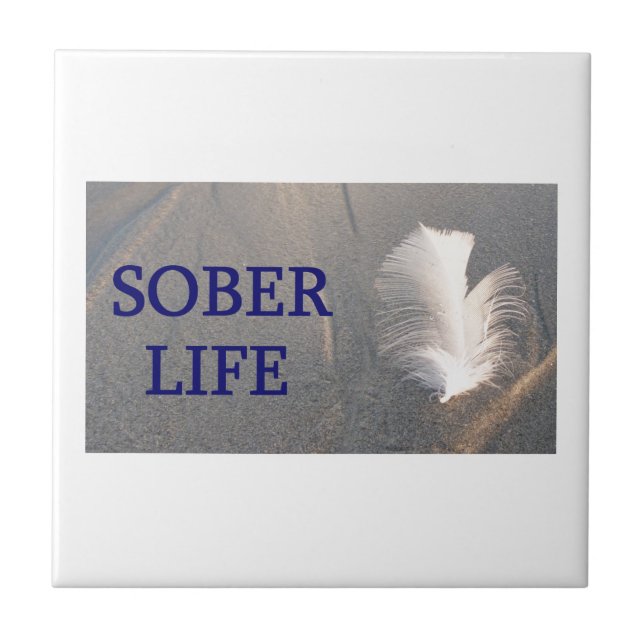 Sober life Feather Tile (Front)
