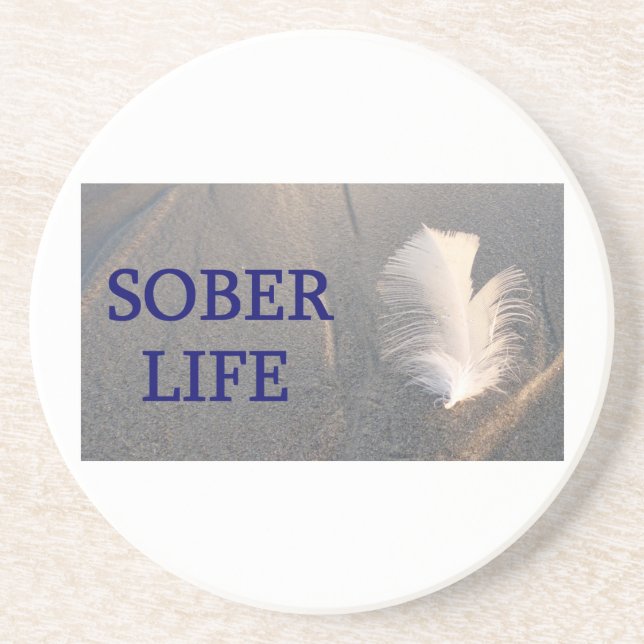 Sober life Plume Coaster (Front)