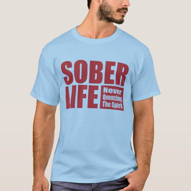 Sober Life- Red T-Shirt (Front)