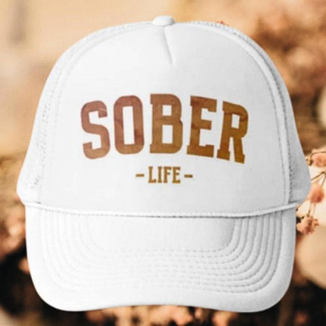 Sober Life Typography Trucker Hat (Creator Uploaded)