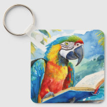 Sober Macaw Bird Reading Big Book AA Prayer CUSTOM