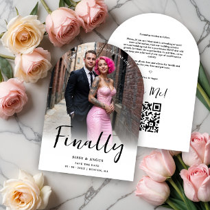 Sober Minimalist Photo Wedding Save The Date