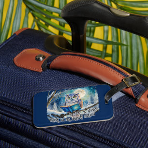 Sober Owl Reading Big Book Recovery Promises Luggage Tag