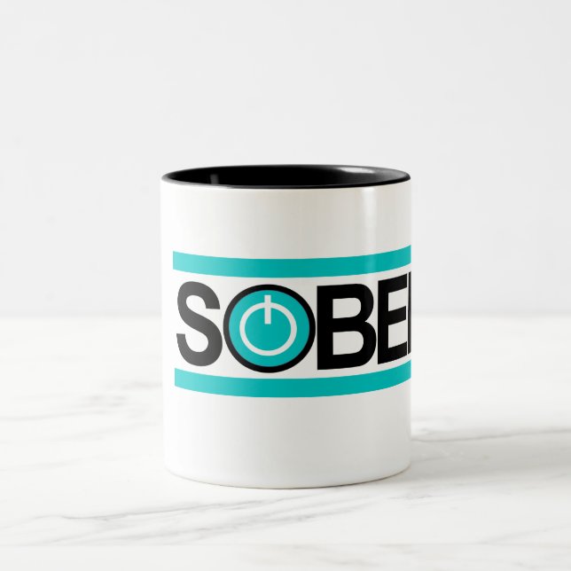 Sober Power button Coffee Mug (Center)