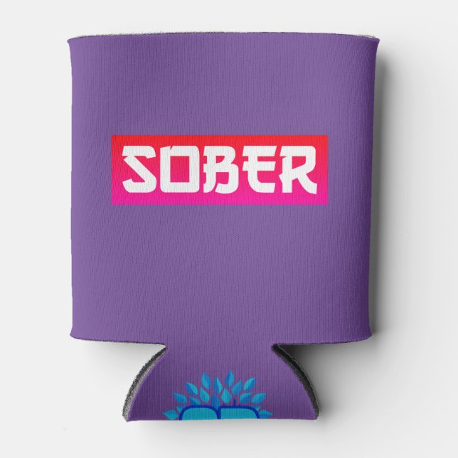 SOBER Purple Can Cooler (Front)